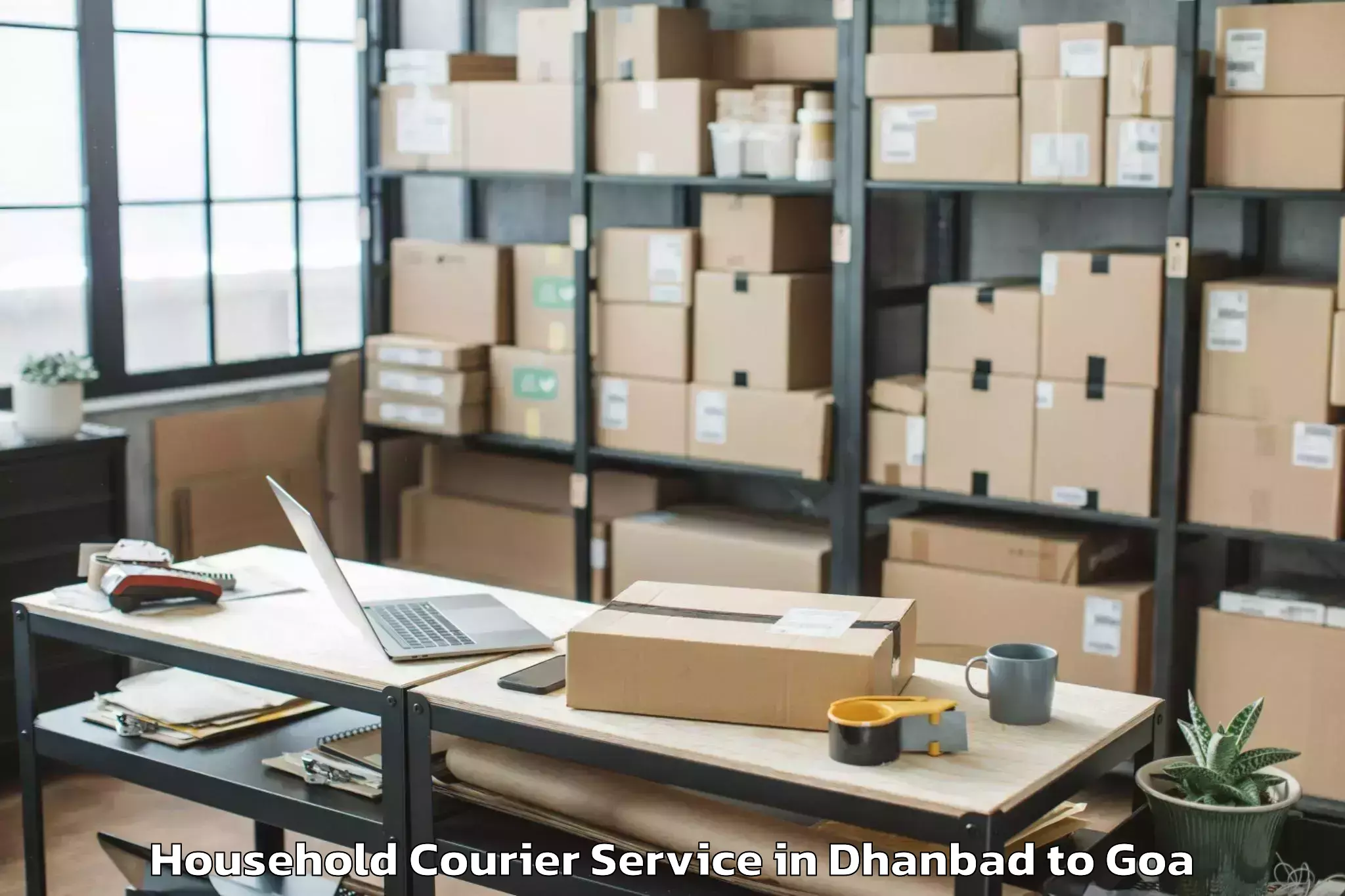 Quality Dhanbad to Dicholi Household Courier